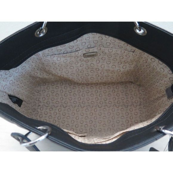 Guess PE827124 Women's Medium Black Window Rock Quilted Shoulder Tote Bag - Picture 7 of 11